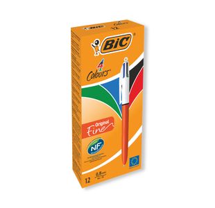Bic 4 Colours Ballpoint Fine Pk12