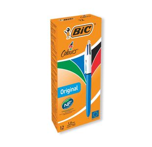 Bic 4 Colours Retract Ball Pen Pk12