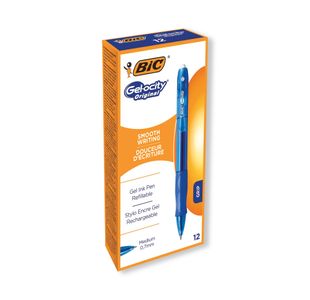 Bic Gelocity Gel Pen Blue Box Of 12