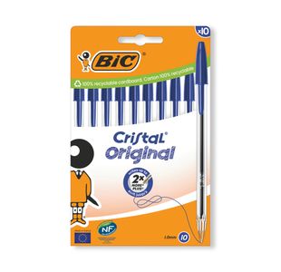 Bic Cristal Ball Pen Med Blu Pk10