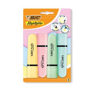 Bic Tank Highlighters Pastel Pk4