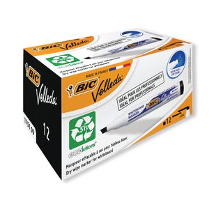 Bic Velleda 1751 Markers Black Pk12