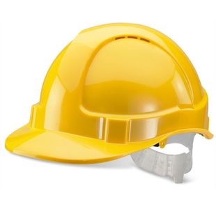 Economy Vented Safety Helmet Yellow