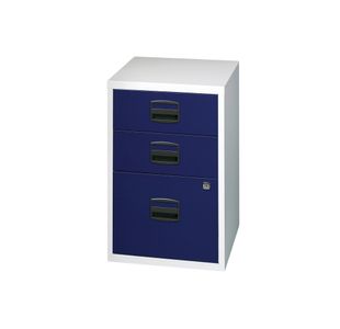 Bisley 3 Drw Home Flng Cab Grey/Blue