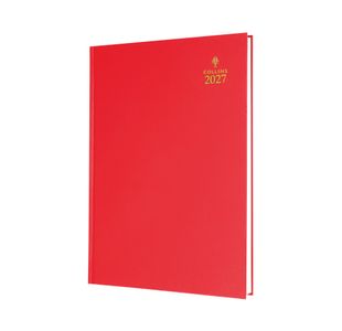 Collins A5 Desk Diary Dpp Red 2027