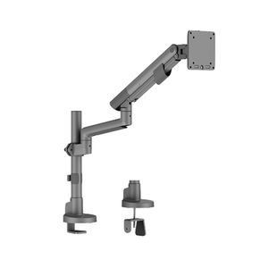 Single Pole-Mounted Monitor Arm Grey