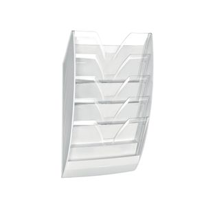 Cep Wall File 5-Part White/Crystal