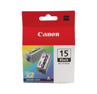Canon Bci-15Bk Inkjet Cart Twnpk Blk