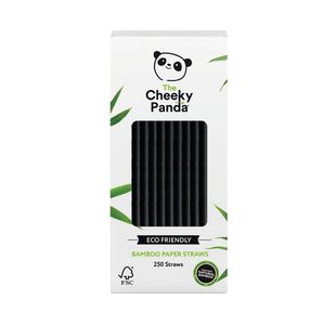 Bamboo Paper Straws Black Pk250