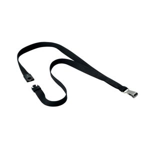 Durable Lanyard 15Mm Black Pk 10