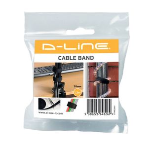 D-Line Cbl Tidy Bnd Reusbl Hk Lp Blk