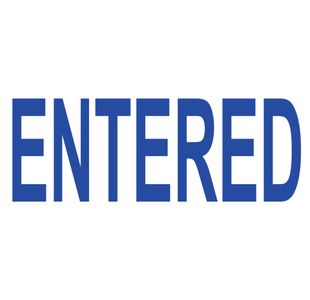 Colop Green Line Stamp Entered Blue