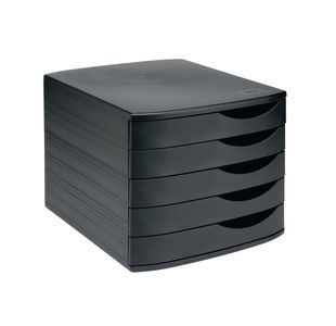 Desktop 5 Drawer Set A4 Black