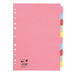 10-Part Subject Divider A4 Ast