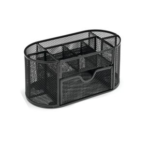 Wire Mesh Desk Tidy Blk
