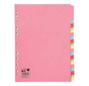 20-Part Subject Divider A4 Ast