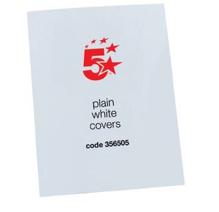 Binding Covers A4 250Gsm Wht Pk100