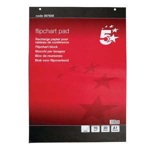 Meeting Flipchart Pad Perfd A1 Pk5