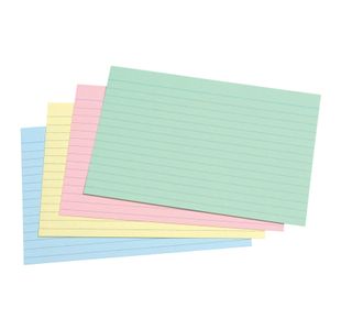 Record Cards Rld 152X102Mm Ast Pk100