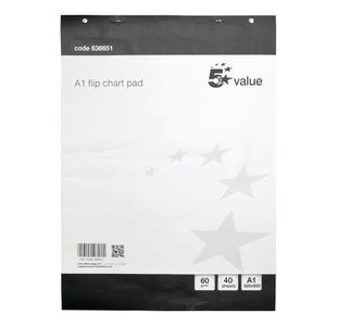 Flipchart Pad 40 Sh A1 Pk5