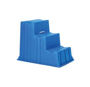 3 Tread Indl Steps Blue 520X740X635