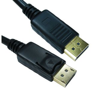 Locking Displayport Cable 2M Black