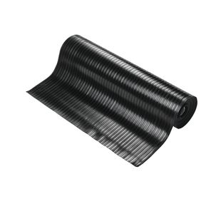 Wide Ribbed Runner Mat 0.9Mx10M Blk