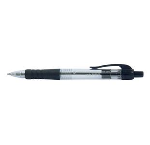 Retr Grip Ball Pen Medium Blk Pk10