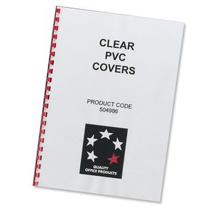 Comb Binding Covers A4 Pvc Clr Pk100