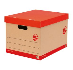 Storage Box Kraft Red/Brown Pk10