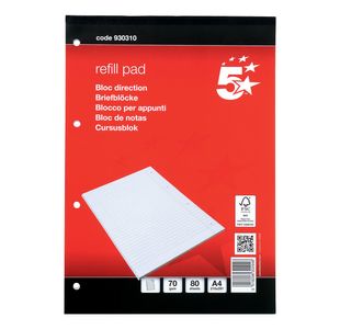 Refill Pad Rld 160Pg A4 Red/Wht Pk10