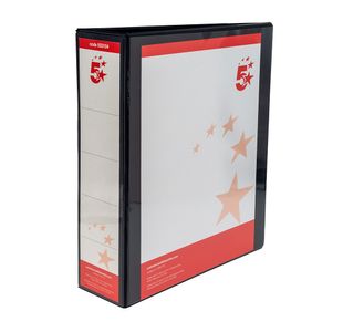 4D-Ring Ring Binder A4 65Mm Blk Pk10