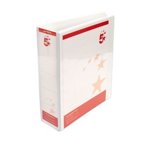 4D-Ring Ring Binder A4 65Mm Wht Pk10