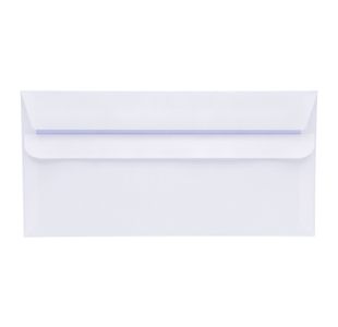 Dl Wallet Envelope Sseal Wht Pk50