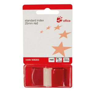 Index Flags 25X45Mm 50 Flags/Pad Red