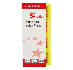 Sign Here Index Flags 40X4 Flags