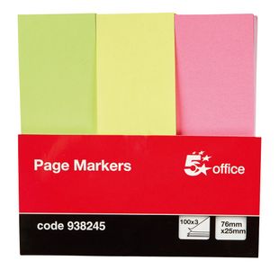 Index Page Markers 76X25Mm Ast Neon