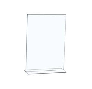 Sign Holder Portrait Stand Up A4 Clr