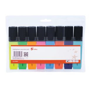 Highlighter Chisel Tip Ast Pk8