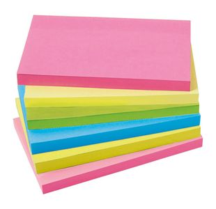 Extra Sticky Note 76X127 Neon Pk6