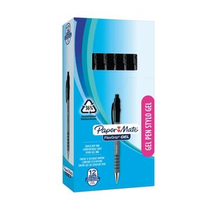 Papermate Flexgrip Gel Pens Blk Pk12
