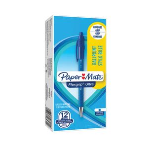 Papermate Flexgrip Retract Blu Pk12
