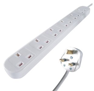 Connektgear Uk 6-Way Ext Lead 2M