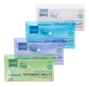 Concept Dl Size Button Wallet Envelope -