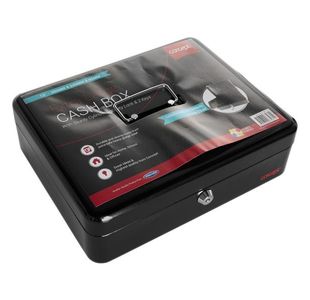 Concept 12" Metal Cash Box Black