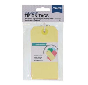 Concept Pkt.8 Coloured Tie On Labels