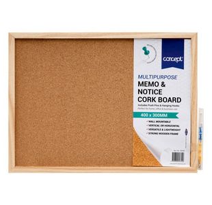 Concept Memo Cork Notice Board 40X30Cm