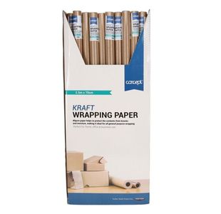 Concept Kraft Brown Wrapping Paper Roll