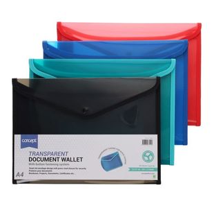 Concept A4 Button Document Wallet - 4 A