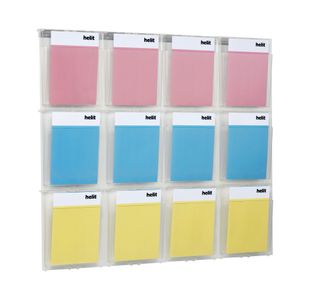 Helit Wall Display 12Xa4 Pockets Clr